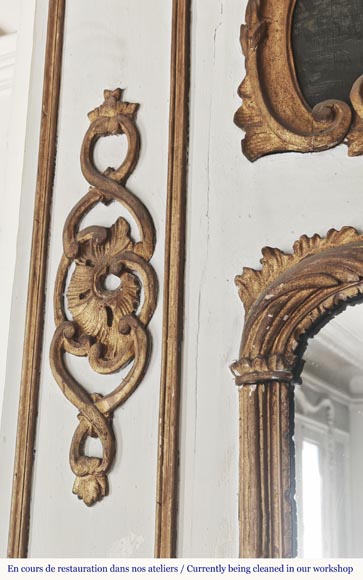 Louis XV period trumeau with pastoral scene Louis XV period trumeau with pastoral scene-2