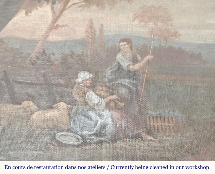 Louis XV period trumeau with pastoral scene Louis XV period trumeau with pastoral scene-4