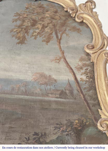 Louis XV period trumeau with pastoral scene Louis XV period trumeau with pastoral scene-5