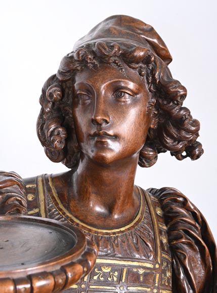 GUÉRET FRÈRES (cabinetmakers) and CARRIER-BELLEUSE (model by), Pair of GUÉRET FRÈRES (cabinetmakers) and CARRIER-BELLEUSE (model by), Pair of