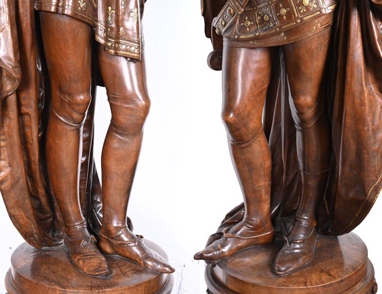 GUÉRET FRÈRES (cabinetmakers) and CARRIER-BELLEUSE (model by), Pair of GUÉRET FRÈRES (cabinetmakers) and CARRIER-BELLEUSE (model by), Pair of