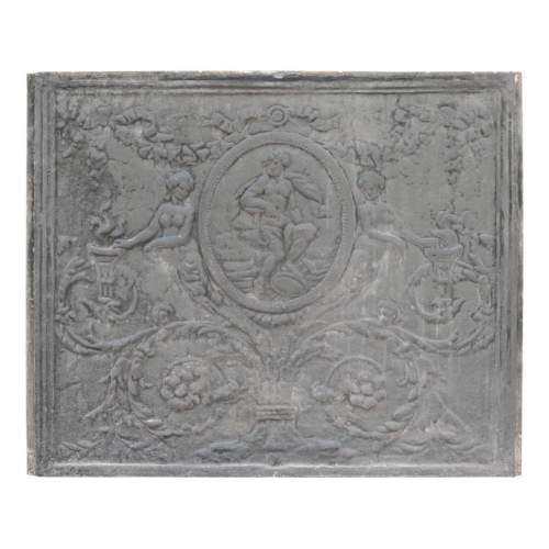 Louis XVI style fireplace plate with mythological decoration