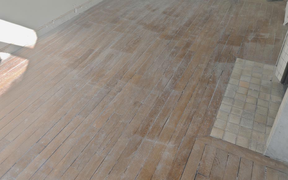 Batch of 25m² of linear oak parquet in 10cm Batch of 25m² of linear oak parquet in 10cm-0