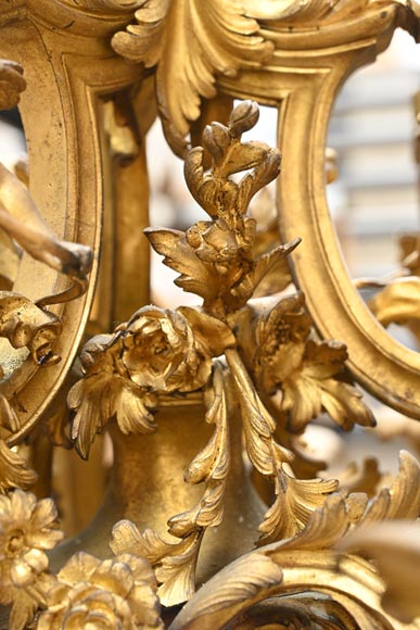 CAFFIERI (after). Exceptional Louis XV style bronze chandelier CAFFIERI (after). Exceptional Louis XV style bronze chandelier-10