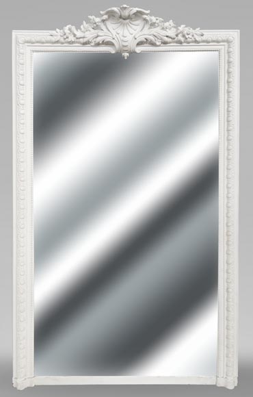  Napoleon III style trumeau with flowered shell-0