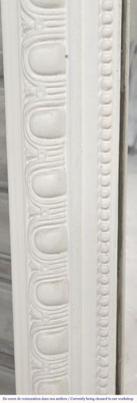  Napoleon III style trumeau with flowered shell-3