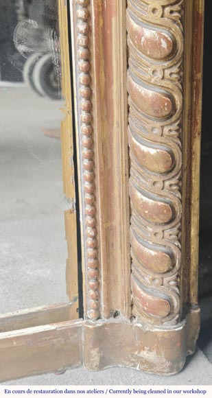 Napoleon III style gilded trumeau with openwork shell-5