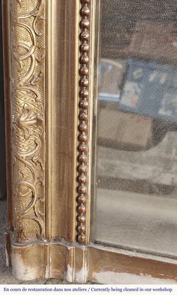  Regency style gilded trumeau, topped with a shell-6