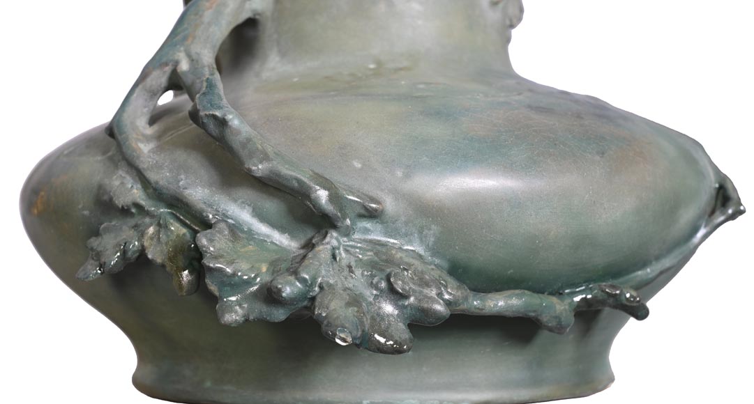 Eduard STELLMACHER for Amphora, Ceramic owl vase, circa 1900-11