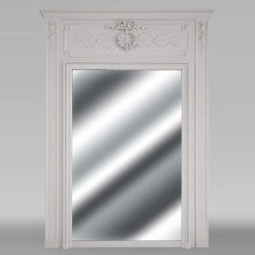 Louis XVI style trumeau topped with a flower crown