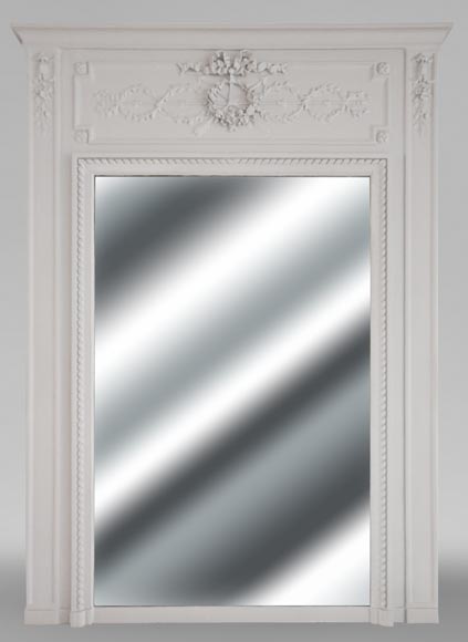 Louis XVI style trumeau topped with a flower crown Louis XVI style trumeau topped with a flower crown-0