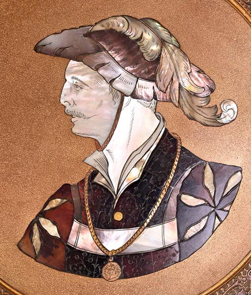 Kayser Sohn, Renaissance Figures – Pair of Decorative Corviniello Chargers, dated 1884-4