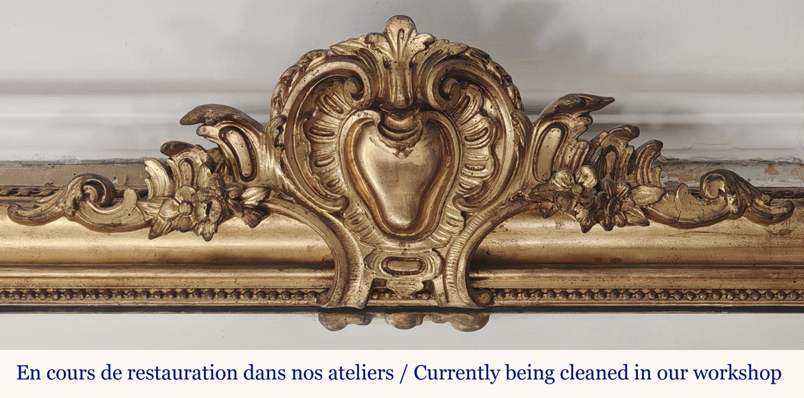 Small gilded Regency style trumeau Small gilded Regency style trumeau-1