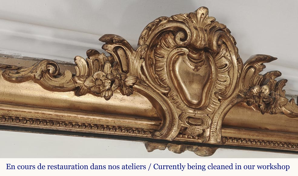 Small gilded Regency style trumeau Small gilded Regency style trumeau-2