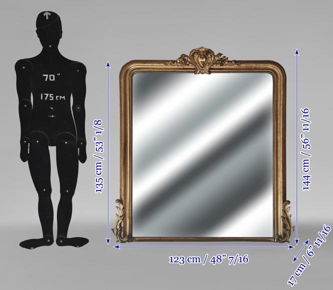 Small gilded Regency style trumeau Small gilded Regency style trumeau-7