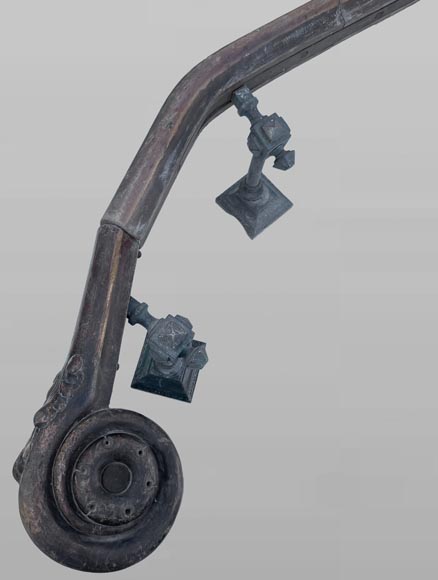 Carved Mahogany Stair Handrail, Napoleon III Period Carved Mahogany Stair Handrail, Napoleon III Period-1