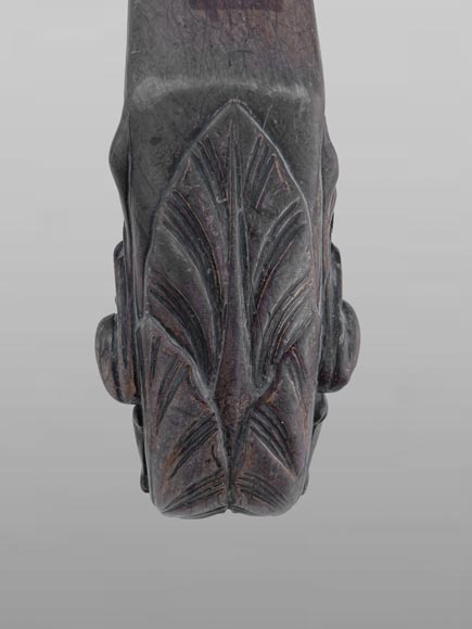 Carved Mahogany Stair Handrail, Napoleon III Period Carved Mahogany Stair Handrail, Napoleon III Period-2