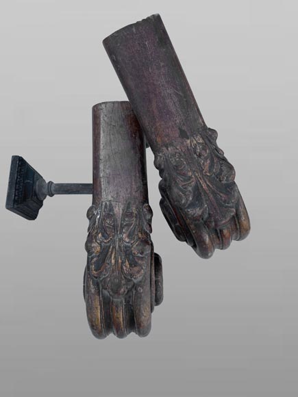 Carved Mahogany Stair Handrail, Napoleon III Period Carved Mahogany Stair Handrail, Napoleon III Period-3