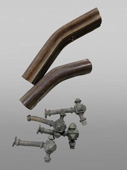 Carved Mahogany Stair Handrail, Napoleon III Period Carved Mahogany Stair Handrail, Napoleon III Period-4