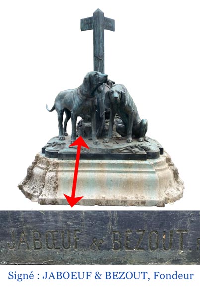 Auguste-Nicolas CAÏN, two monumental bronze groups, original stone bases, 1893 Auguste-Nicolas CAÏN, two monumental bronze groups, original stone bases, 1893-13