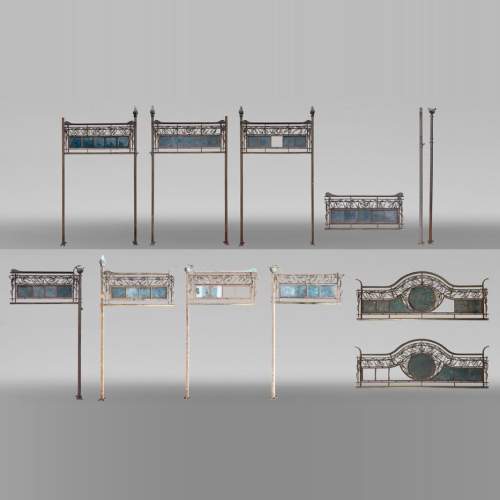 Art Nouveau Shopfront Ironwork Ensemble