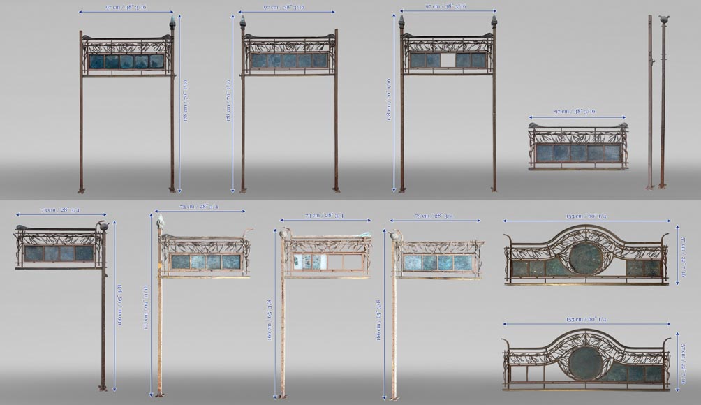 Art Nouveau Shopfront Ironwork Ensemble-11