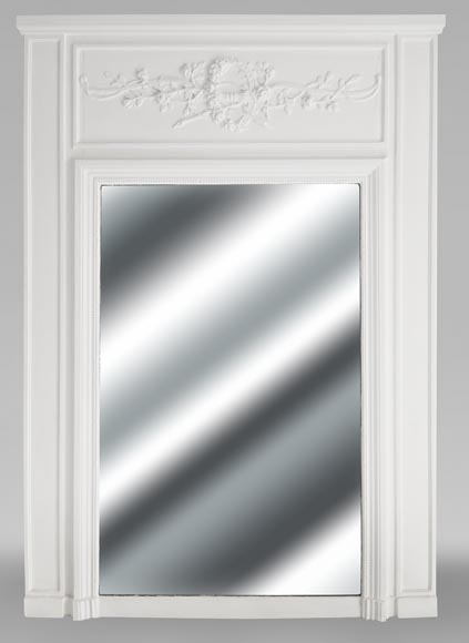 Louis XVI style trumeau decorated with a floral arch Louis XVI style trumeau decorated with a floral arch-0