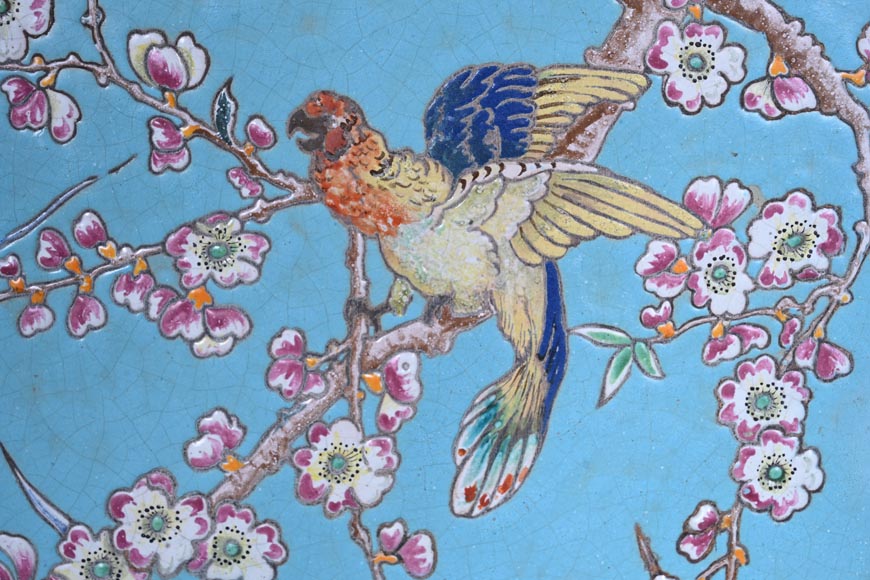 Eugène COLLINOT, Decorative Japanese-style earthenware plaques Eugène COLLINOT, Decorative Japanese-style earthenware plaques-6