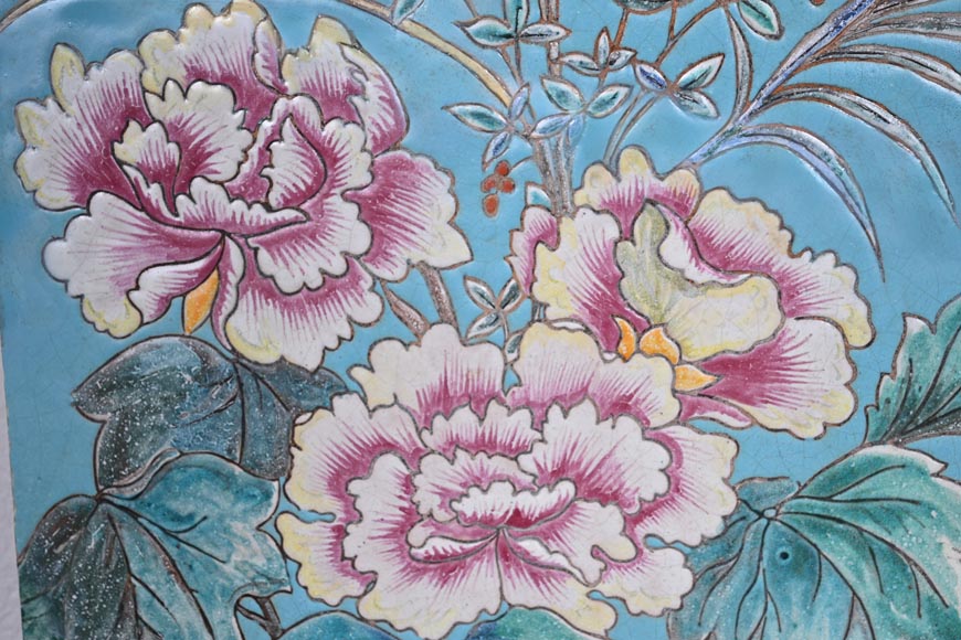 Eugène COLLINOT, Decorative Japanese-style earthenware plaques Eugène COLLINOT, Decorative Japanese-style earthenware plaques-9