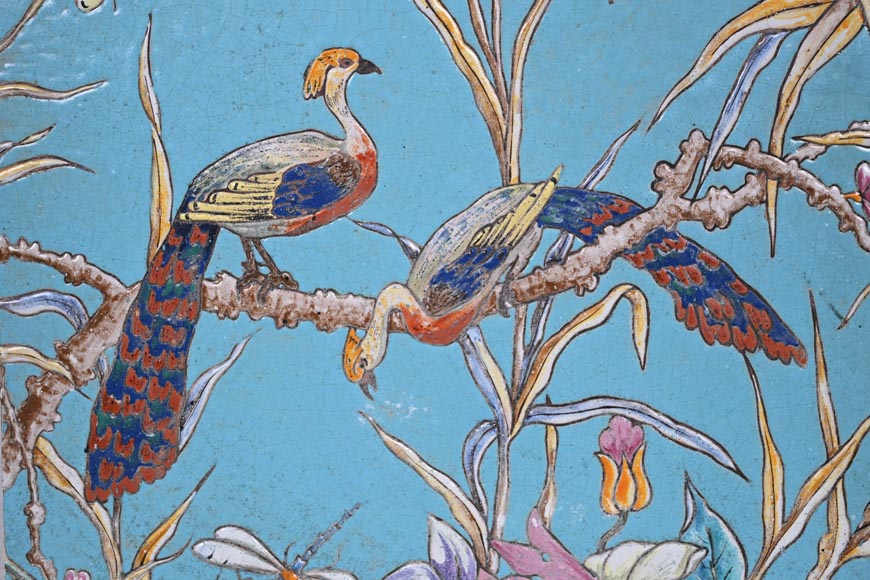 Eugène COLLINOT, Decorative Japanese-style earthenware plaques Eugène COLLINOT, Decorative Japanese-style earthenware plaques-10