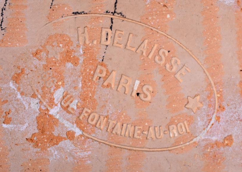 Eugène COLLINOT, Decorative Japanese-style earthenware plaques Eugène COLLINOT, Decorative Japanese-style earthenware plaques-13