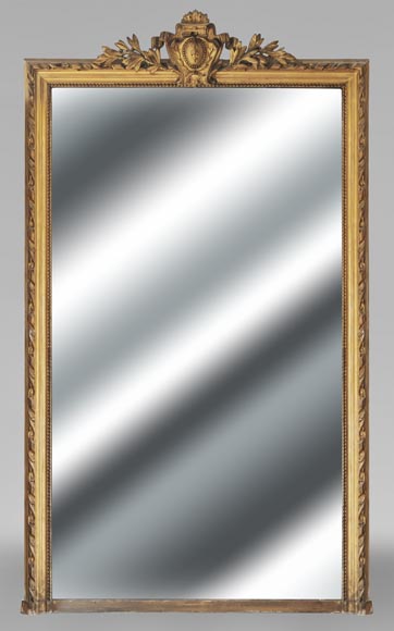 Louis XVI style gilded trumeau, decorated with a coat of arms Louis XVI style gilded trumeau, decorated with a coat of arms-0