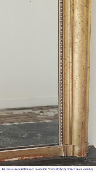 Louis XVI style gilded trumeau decorated with pearls Louis XVI style gilded trumeau decorated with pearls-4