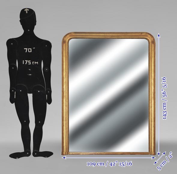 Louis XVI style gilded trumeau decorated with pearls Louis XVI style gilded trumeau decorated with pearls-5