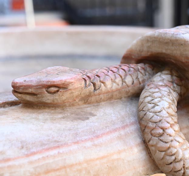 Pair of monumental 19th-century vases in ribboned onyx alabaster Pair of monumental 19th-century vases in ribboned onyx alabaster-6