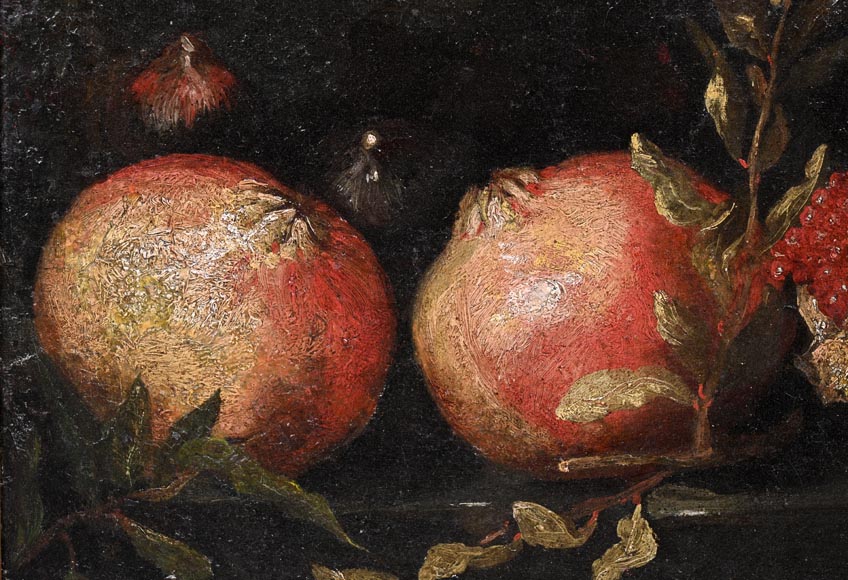 Still life with pomegranates and grapes, Italian school, 17th century Still life with pomegranates and grapes, Italian school, 17th century-2