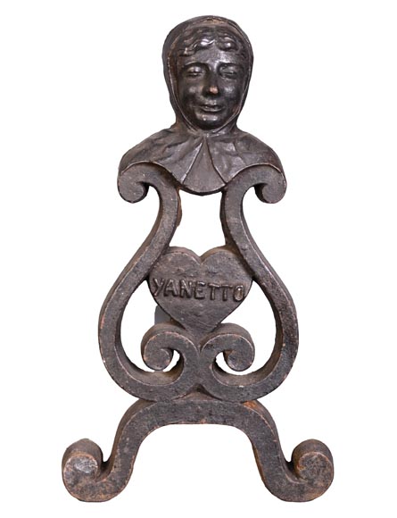 Pair of Cast Iron Andirons 