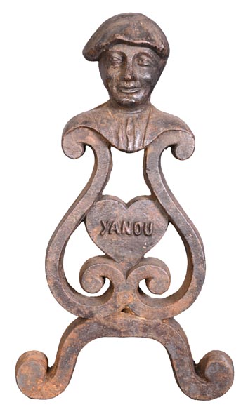 Pair of Cast Iron Andirons 