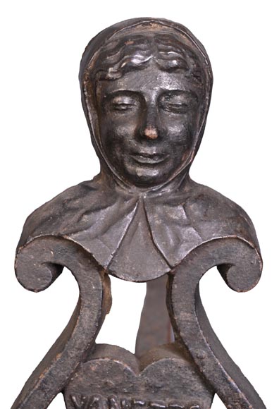 Pair of Cast Iron Andirons 