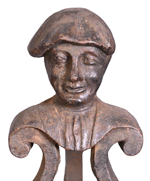 Pair of Cast Iron Andirons 