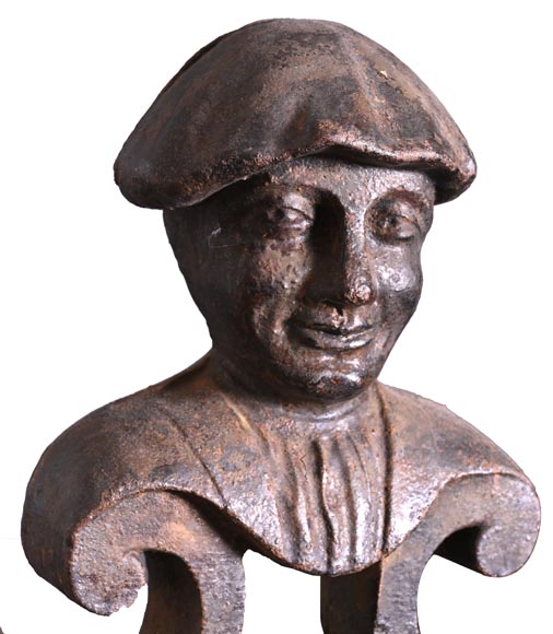 Pair of Cast Iron Andirons 