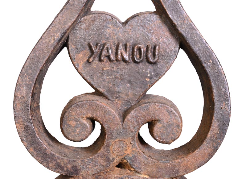 Pair of Cast Iron Andirons 