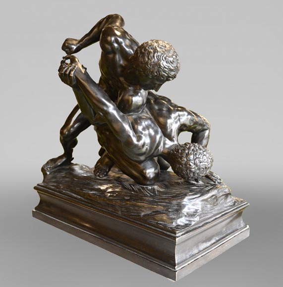 After Philippe MAGNIER, after the antique, The Wrestlers After Philippe MAGNIER, after the antique, The Wrestlers-2
