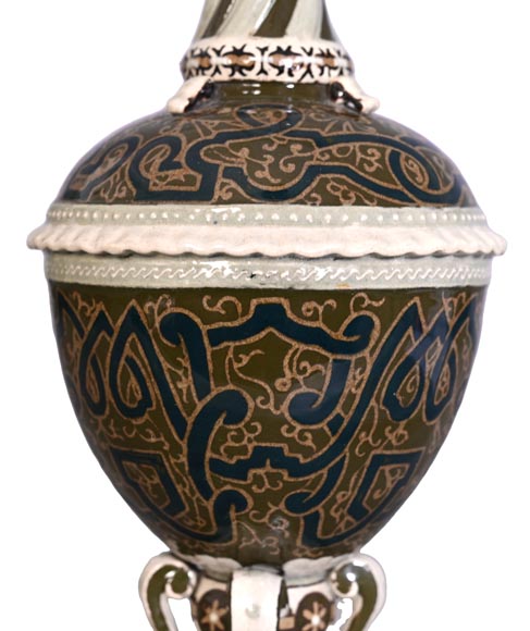 JOUNEAU Prosper – Large Hispano-Moorish Pierced Vase, Parthenay, 1889 JOUNEAU Prosper – Large Hispano-Moorish Pierced Vase, Parthenay, 1889-3