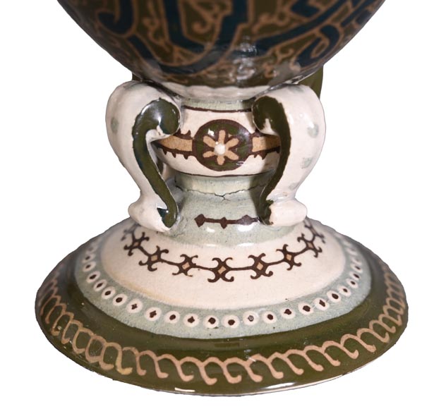 JOUNEAU Prosper – Large Hispano-Moorish Pierced Vase, Parthenay, 1889 JOUNEAU Prosper – Large Hispano-Moorish Pierced Vase, Parthenay, 1889-4