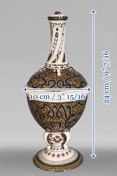 JOUNEAU Prosper – Large Hispano-Moorish Pierced Vase, Parthenay, 1889 JOUNEAU Prosper – Large Hispano-Moorish Pierced Vase, Parthenay, 1889-5
