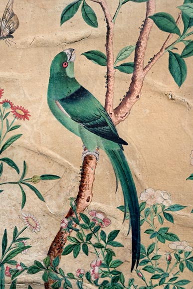 Five wallpaper panels, China, 18th century-5