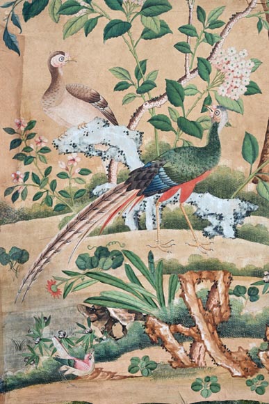 Five wallpaper panels, China, 18th century-14