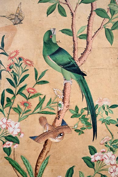 Five wallpaper panels, China, 18th century-15