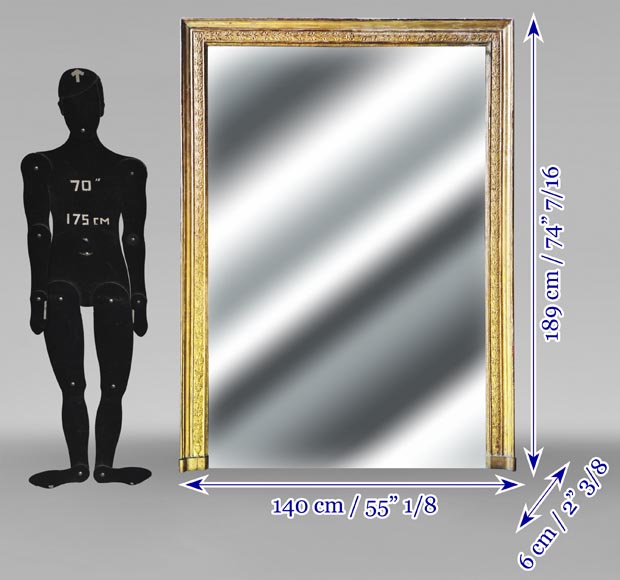 Restoration period trumeau with floral motif-5